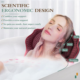 RUVINCE bath pillow showing 6 suction cups