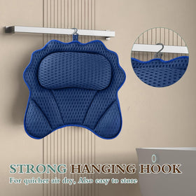 RUVINCE Bath Pillow with hooks for easy storage