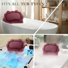 RUVINCE bath pillow with relaxing bath setup