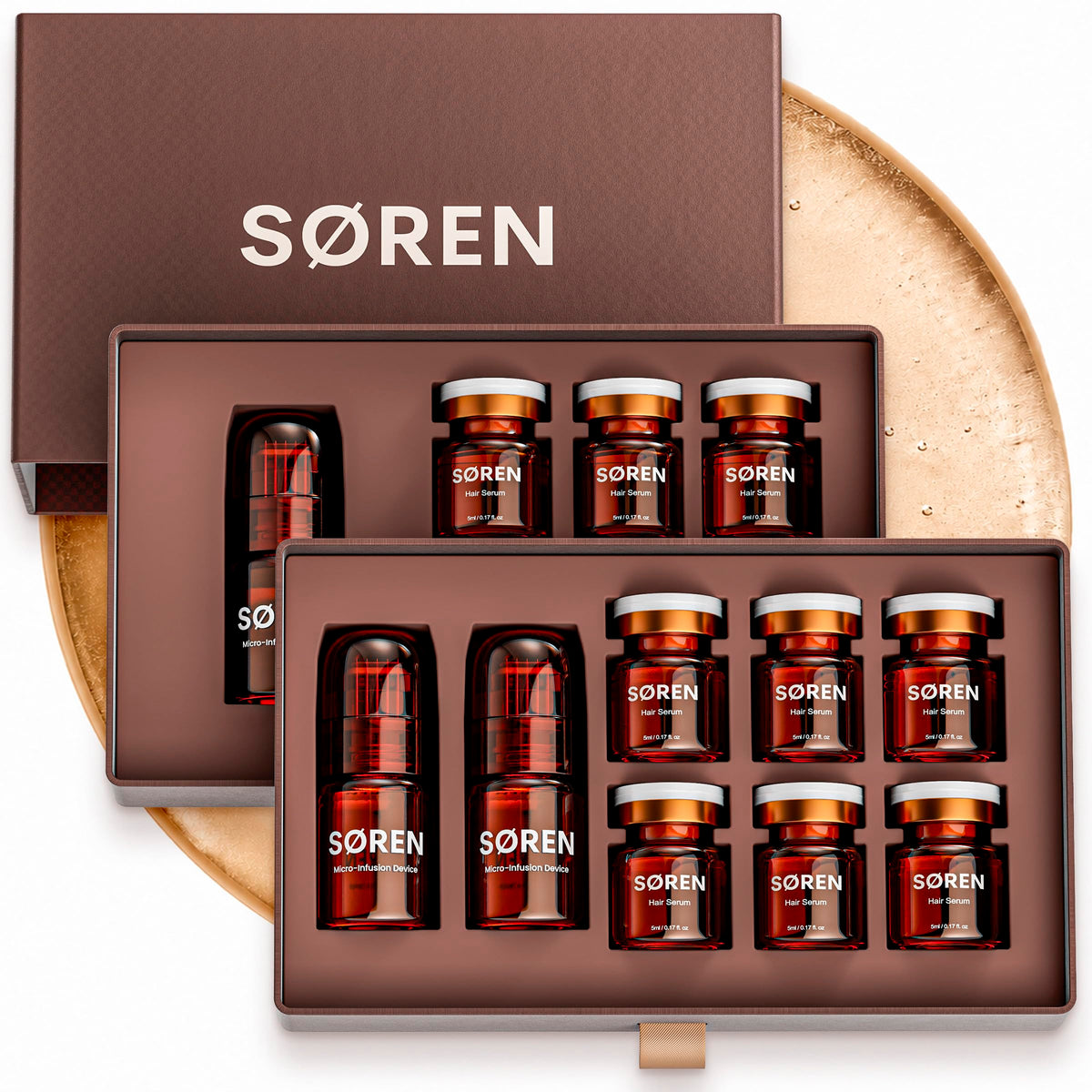 SØREN Micro Infusion Hair Renewal System box with applicators and serums