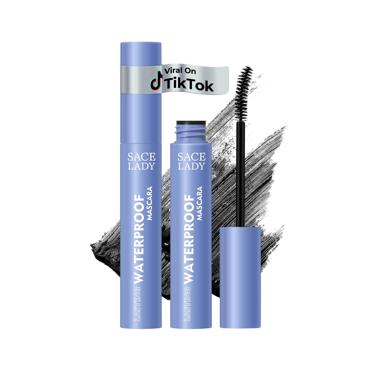 SACE LADY Black Mascara front view with sleek packaging