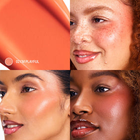 Sacheu Cheek STAY-N Liquid Blush I'm Playful sponge applicator close-up