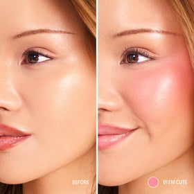 Sacheu Cheek STAY-N Liquid Blush showing texture on hand