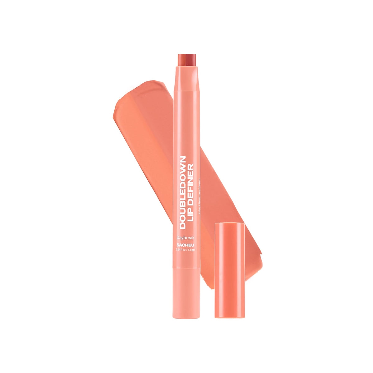 Sacheu DoubleDown Lip Definer front view in Daybreak