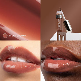 Sacheu Lip Elixir Hydrating Lip Gloss Chai Macaron packaging