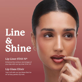 Sacheu Lip Elixir Hydrating Lip Gloss Chai Macaron with lip liner