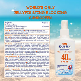 SAFE SEA lotion being applied before swimming