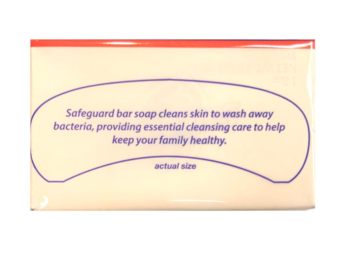 Safeguard Antibacterial Bath Bar Soap on a bathroom counter