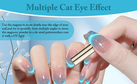 SAGEBIO Cat Eye Gel Nail Polish on nails with cat eye design