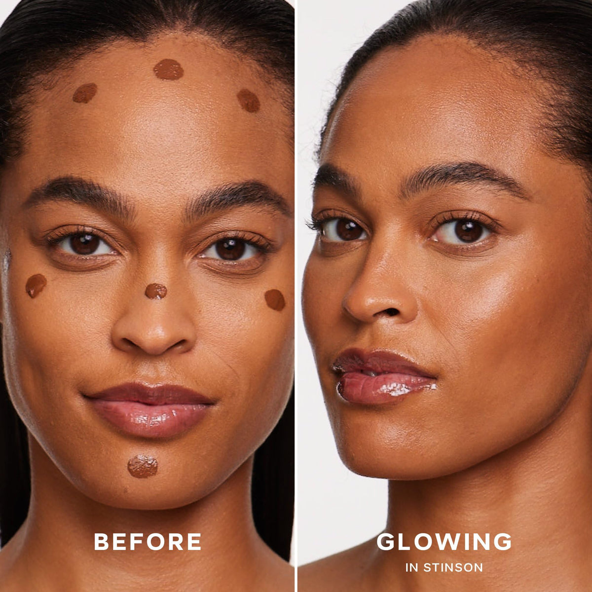 Saie Dew Bronze Liquid Bronzer Stick applicator close-up