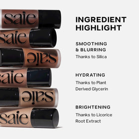 Saie Dew Bronze Liquid Bronzer Stick in Sand, side view