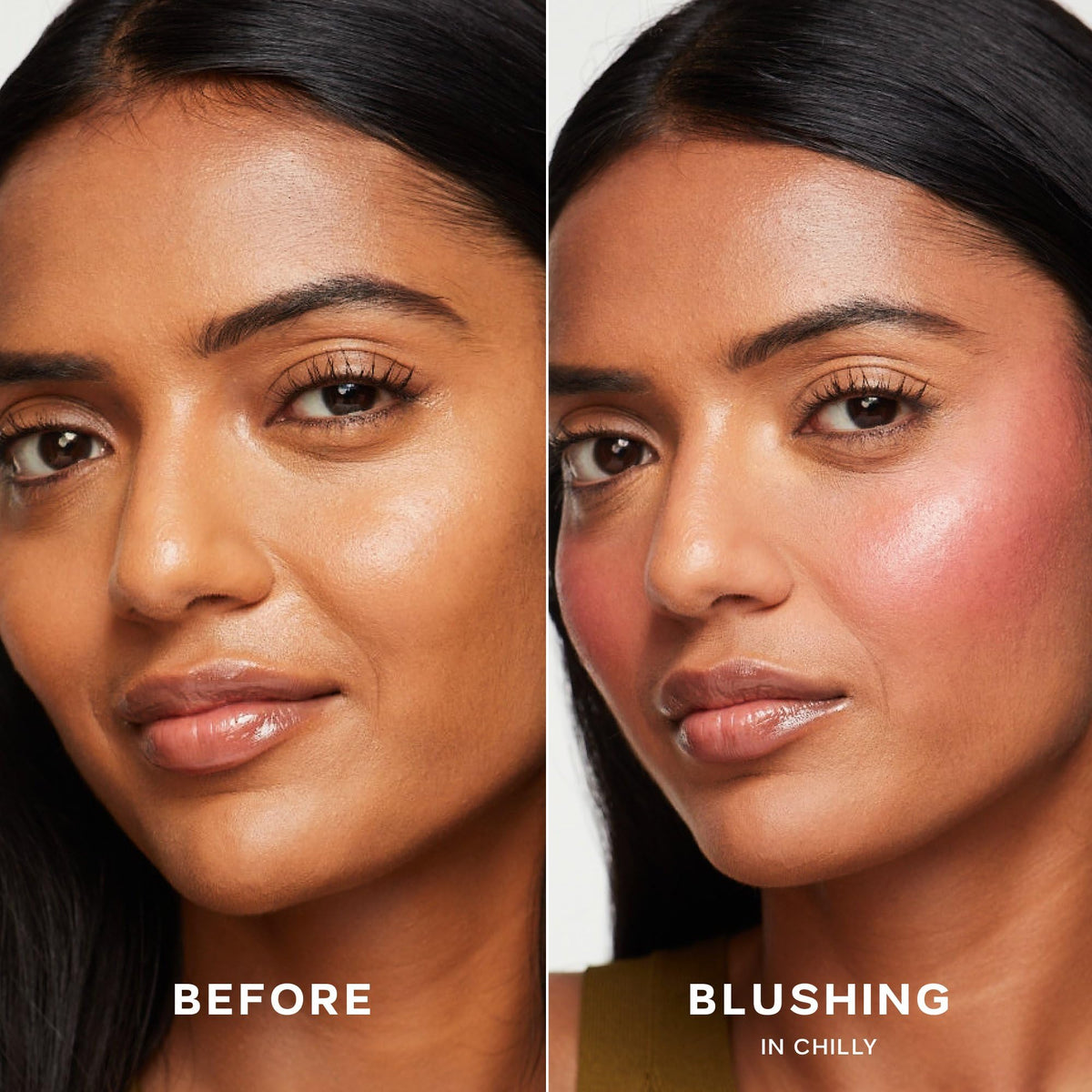 Saie Dew Liquid Blush Chilly 0.40 oz applicator close-up
