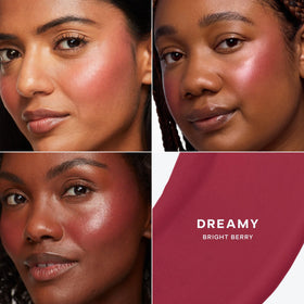 Saie Dew Liquid Blush Dreamy in a makeup setup