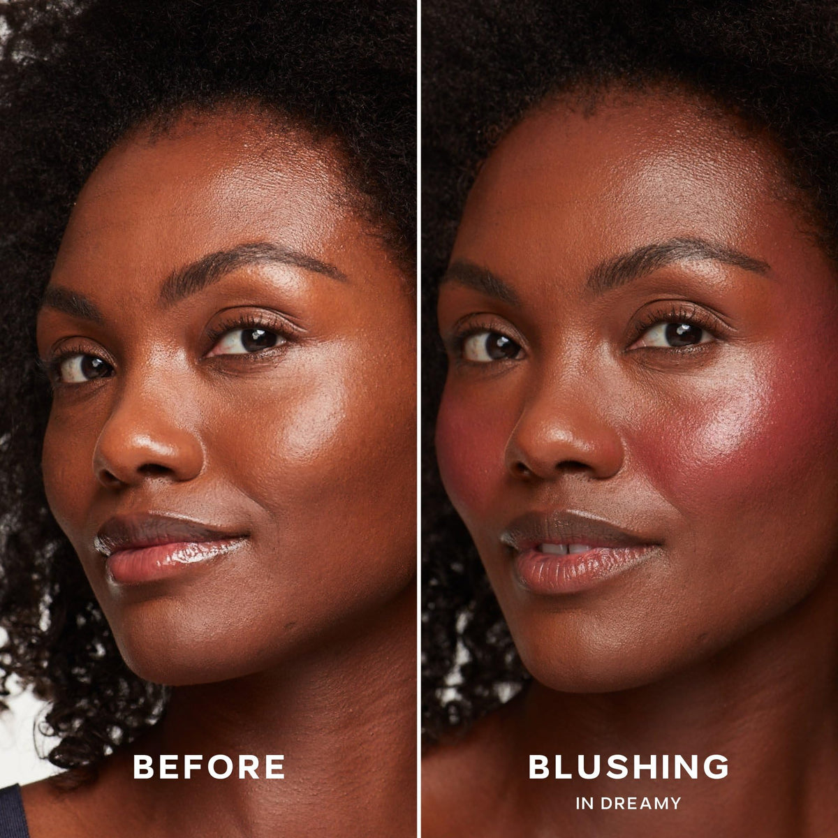 Saie Dew Liquid Blush Dreamy swatch on skin