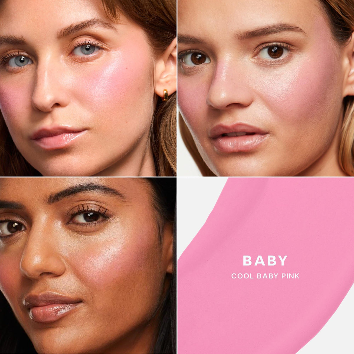 Saie Dew Liquid Blush Stick in various shades displayed