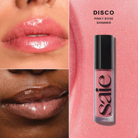 Saie Glossybounce Hydrating Lip Gloss Oil Hybrid Doe-foot applicator