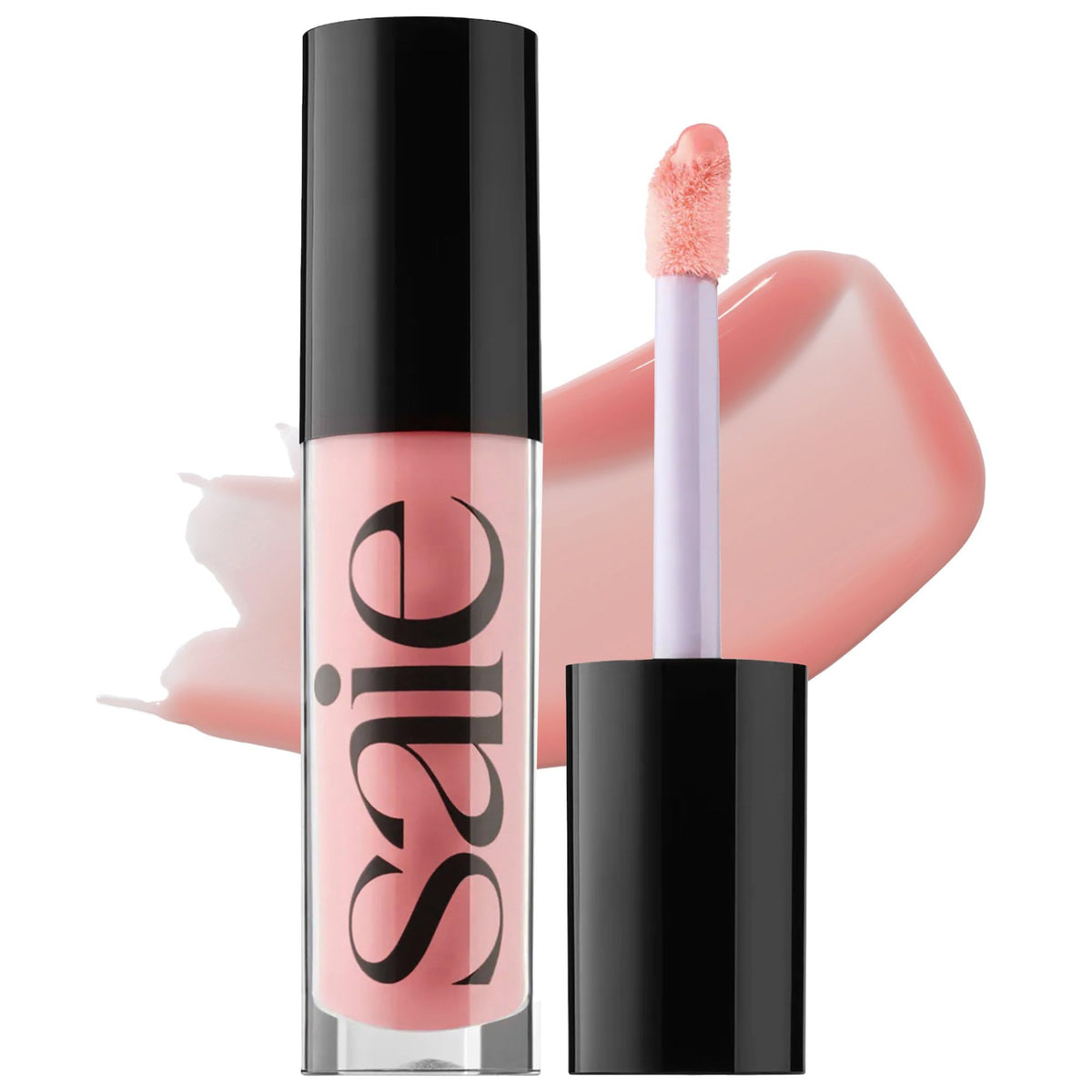 Saie Glossybounce Hydrating Lip Gloss Oil Hybrid in Bubble front view