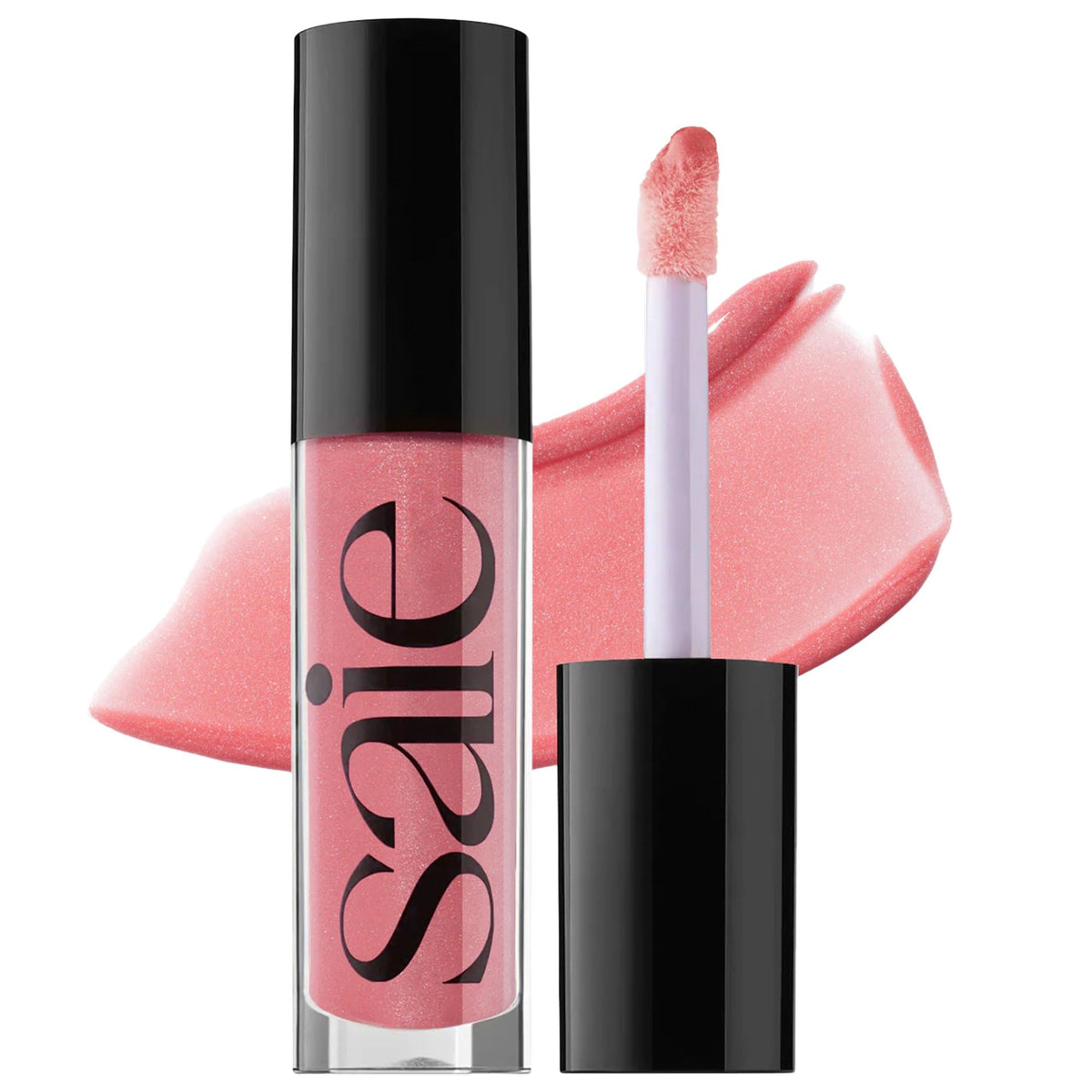 Saie Glossybounce Hydrating Lip Gloss Oil Hybrid in Disco front view