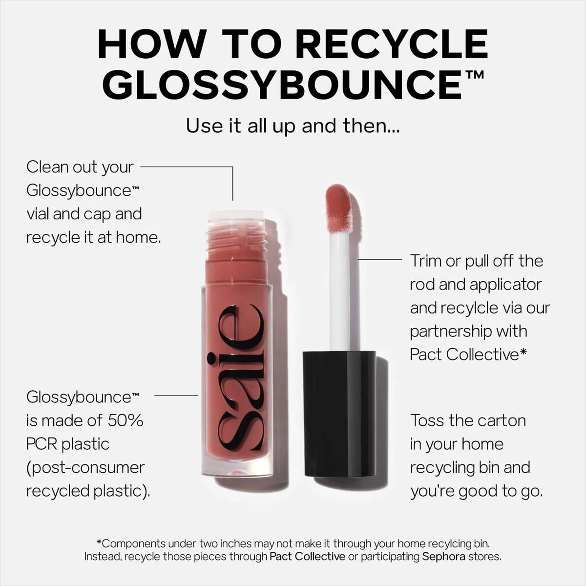 Saie Glossybounce Lip Gloss Oil in lifestyle setting