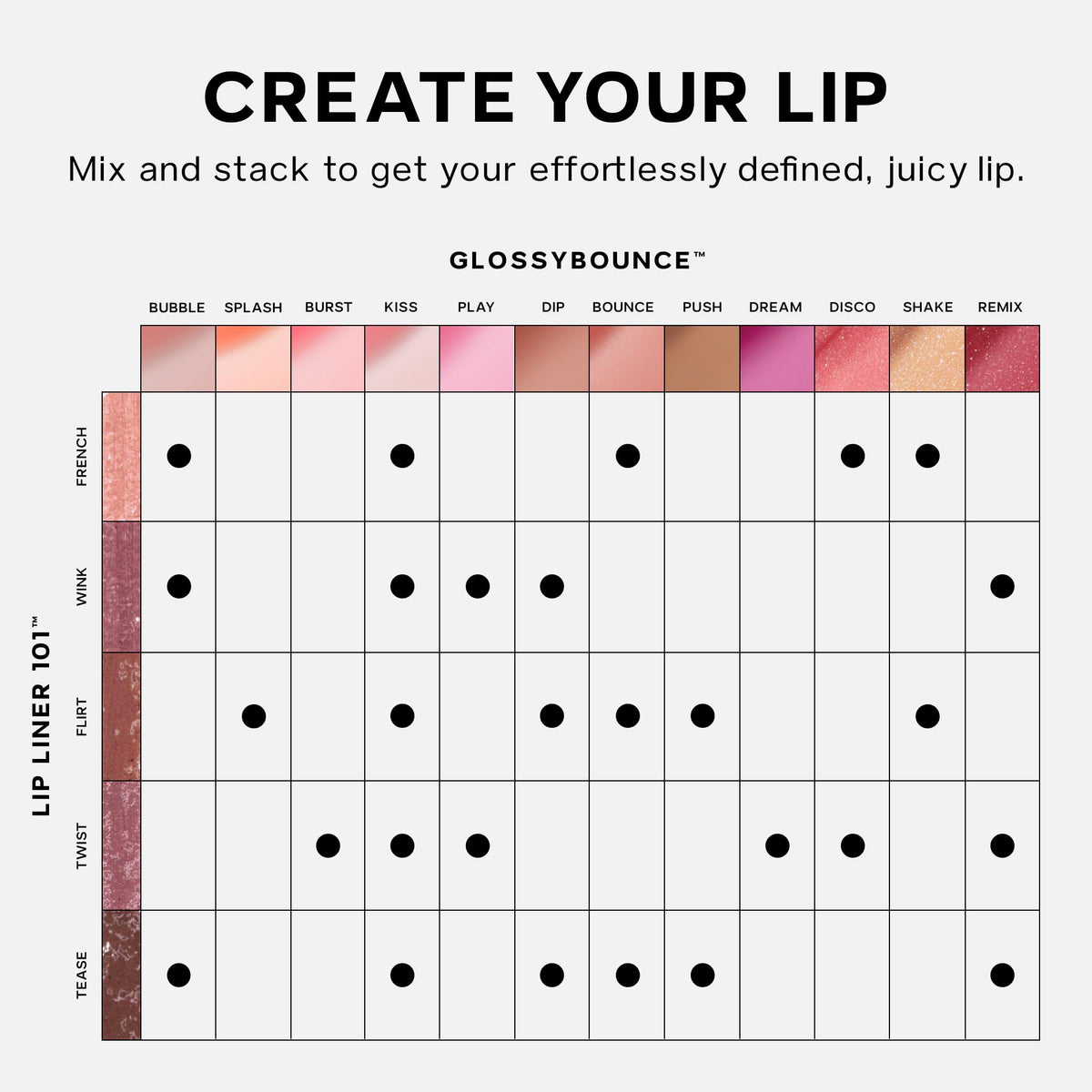 Saie Glossybounce Lip Gloss Oil on a makeup vanity