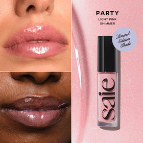Saie Glossybounce Lip Gloss Oil swatch on skin