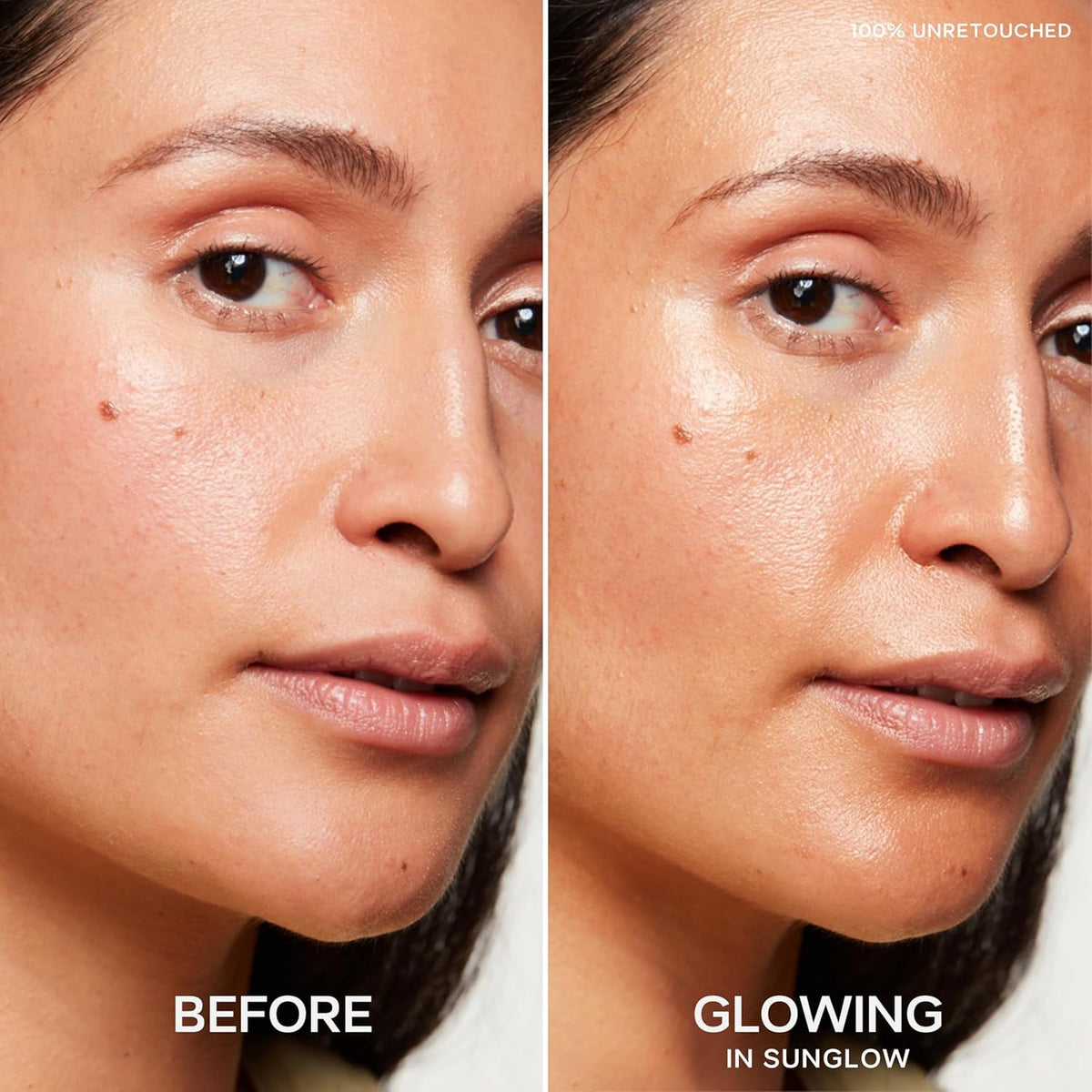 Saie Glowy Super Gel Duo with makeup brushes