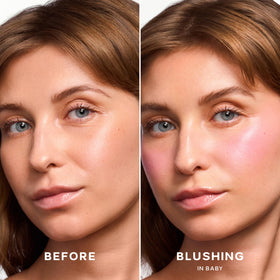 Saie Mini Dew Liquid Blush applicator close-up