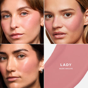 Saie Mini Dew Liquid Blush packaging with product details