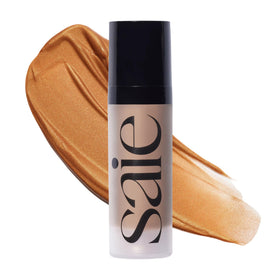 Saie Mini Glowy Super Gel Primer front view with packaging