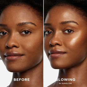 Saie Mini Glowy Super Gel Primer texture on hand