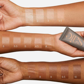 Saie Slip Tint Tinted Sunscreen SPF 35 application process
