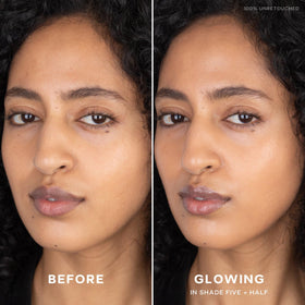Saie Slip Tint Tinted Sunscreen SPF 35 texture on skin