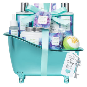 Saint Roy Bath and Body Basket Set Eucalyptus & Mint front view