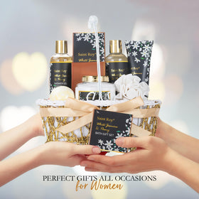 Saint Roy hand cream and body lotion in the gift basket