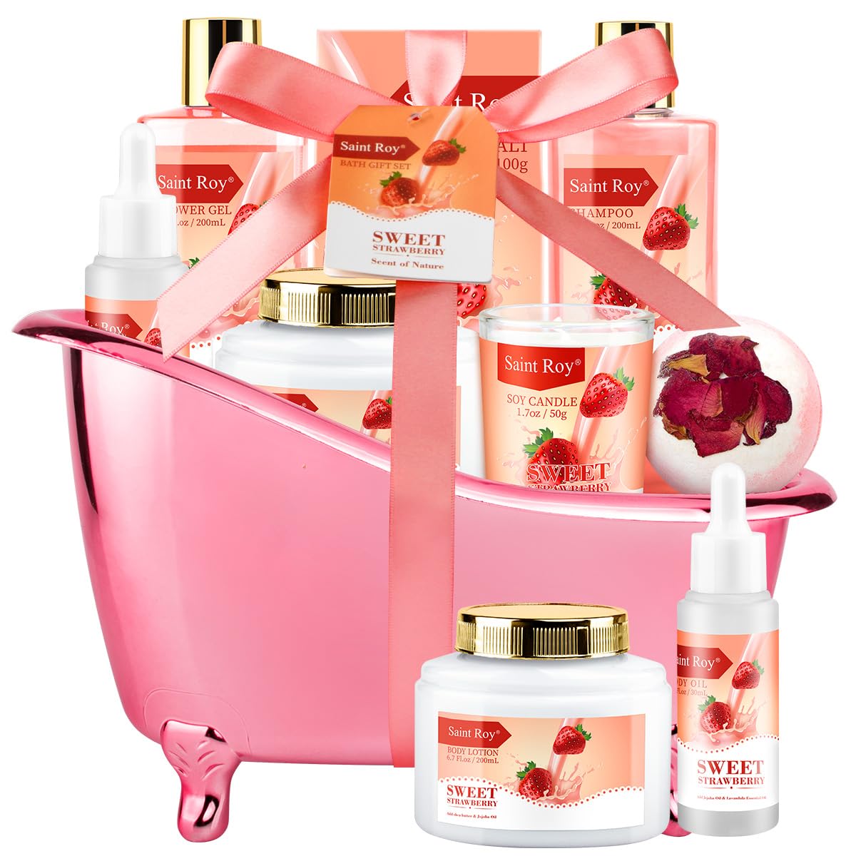 Saint Roy Spa Gift Basket 9-Piece Aromatherapy Set front view