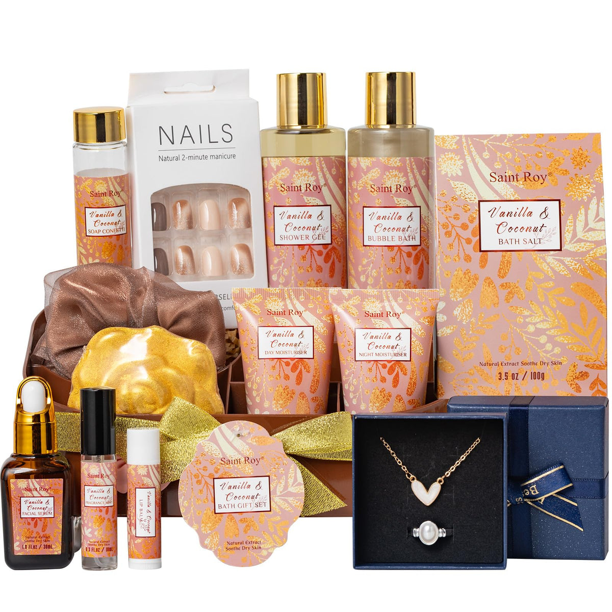 Saint Roy Spa Gift Basket featuring Coconut Vanilla products