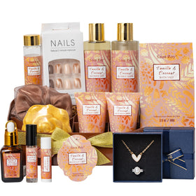 Saint Roy Spa Gift Basket featuring Coconut Vanilla products