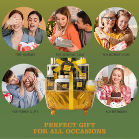 Saint Roy Spa Gift Basket Set ready for gifting with no wrapping needed