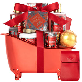 Saint Roy Spa Gift Basket with floral red rose scents