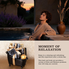 Saint Roy Spa Gift Set for Men displayed with accessories
