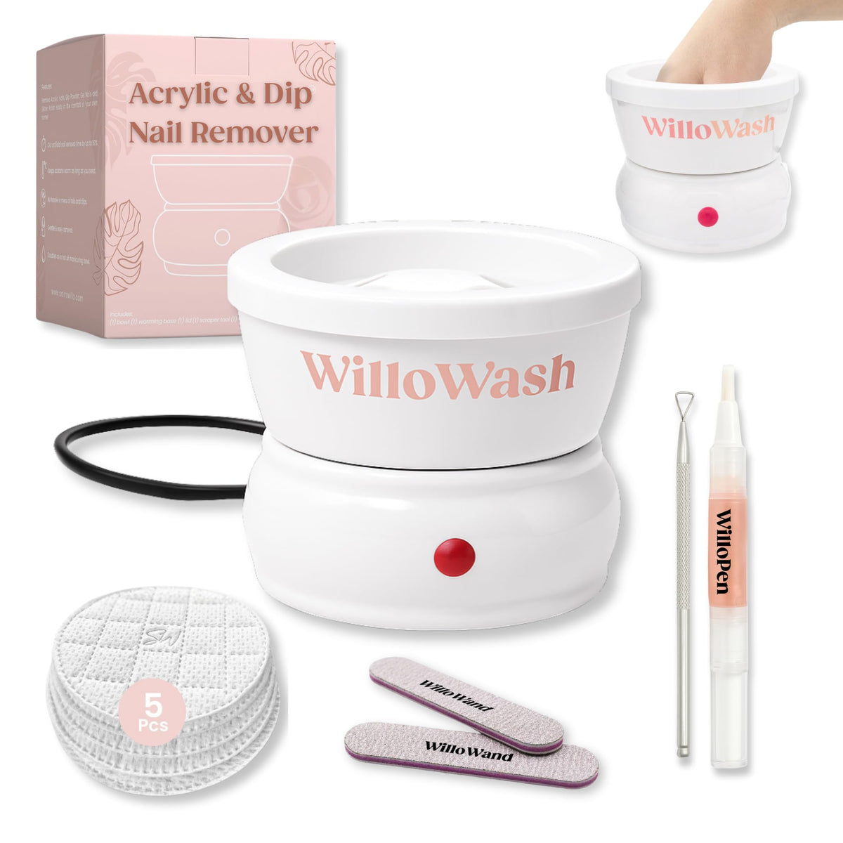 Saint Willo Electric Acrylic Nail Remover Kit with heated bowl
