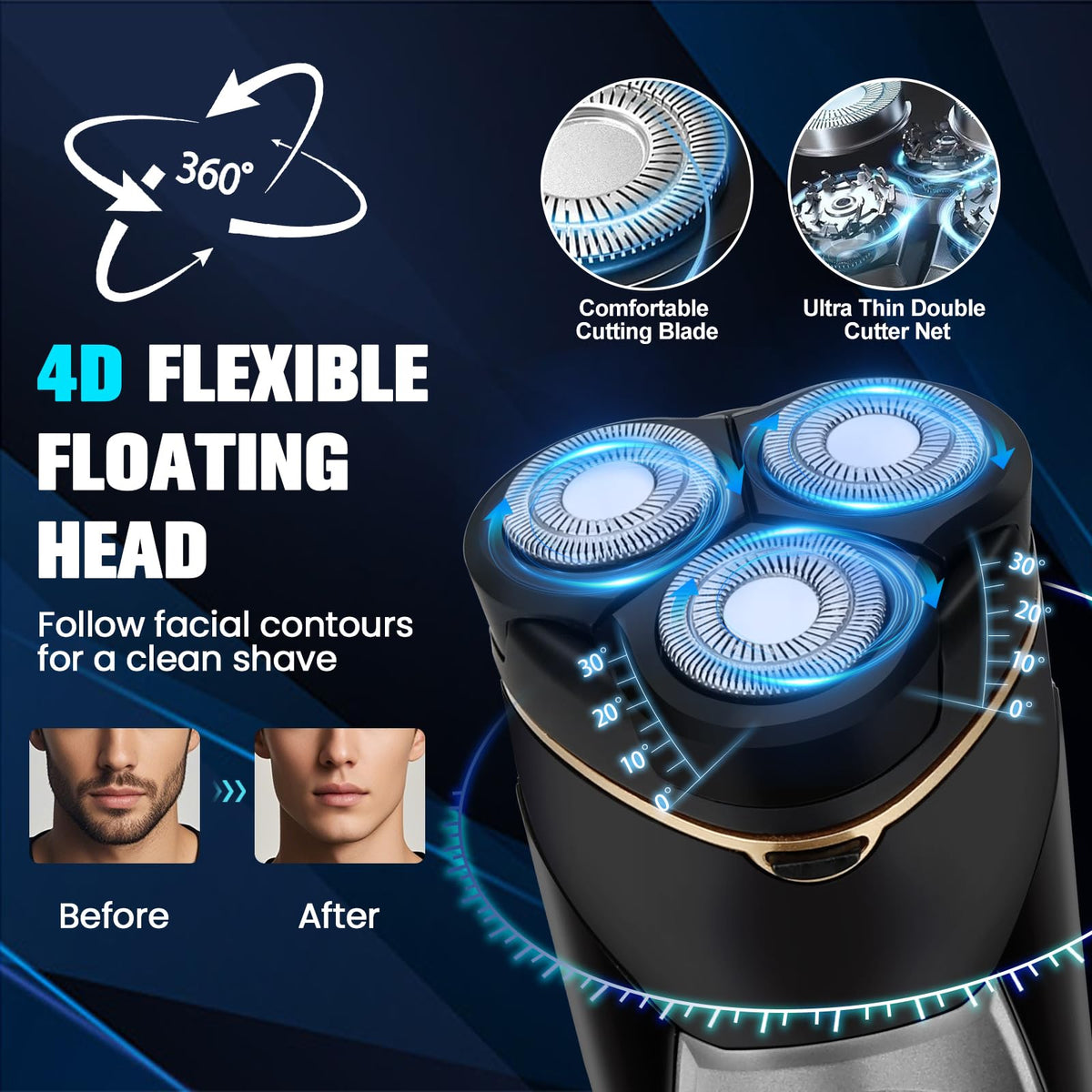 Sakioo Electric Razor in travel bag for portability