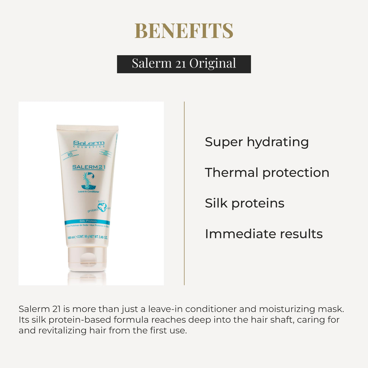 SALERM Instant Hair Conditioner 21 Silk Protein 100 ml side view