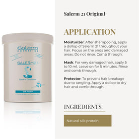 SALERM Instant Hair Conditioner 21 Silk Protein 1000 ml texture close-up