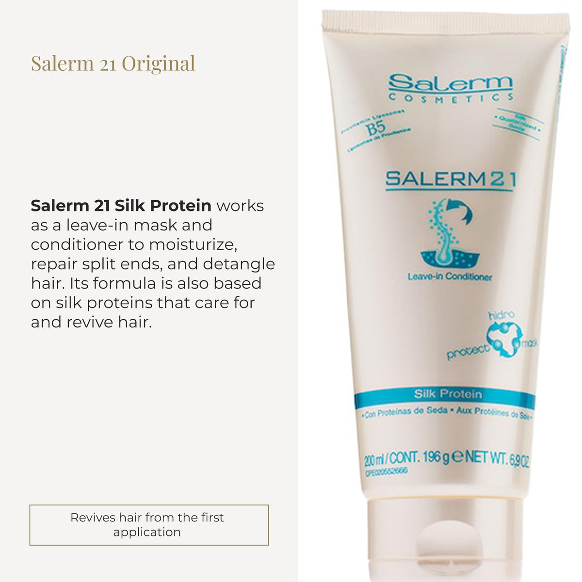 SALERM Instant Hair Conditioner 21 Silk Protein 200 ml back view