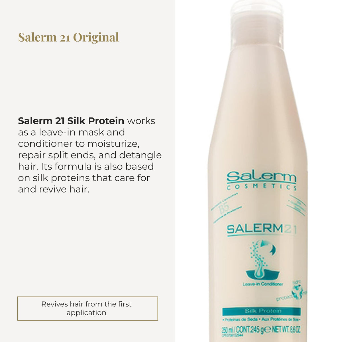 SALERM Instant Hair Conditioner 21 Silk Protein 250 ml back view