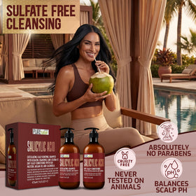 Salicylic Acid Shampoo and Conditioner Set packaging