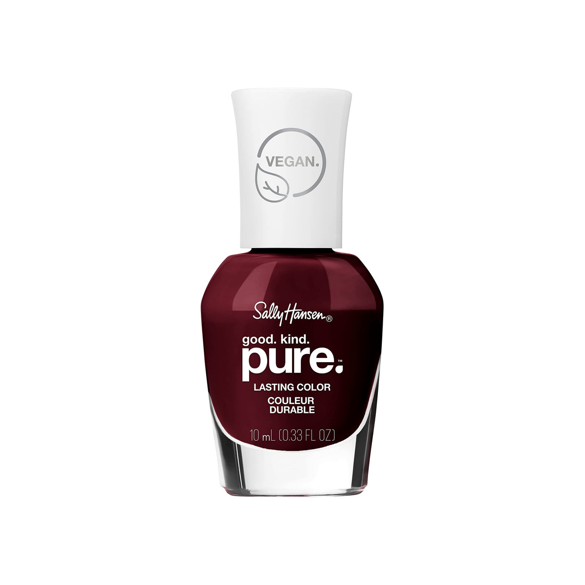 Sally Hansen Good. Kind. Pure. Nail Polish 327 You're My Soil-Mate dark brown bottle front view