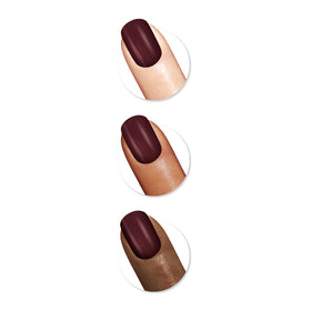Sally Hansen Good. Kind. Pure. Nail Polish 327 You're My Soil-Mate dark brown brush close-up
