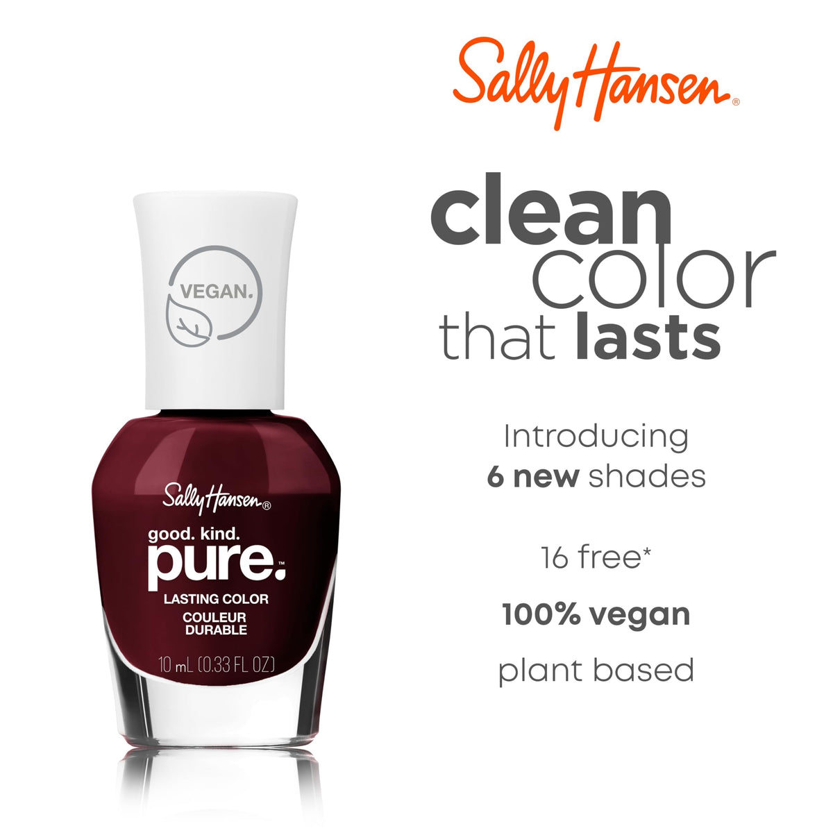 Sally Hansen Good. Kind. Pure. Nail Polish 327 You're My Soil-Mate dark brown nails application